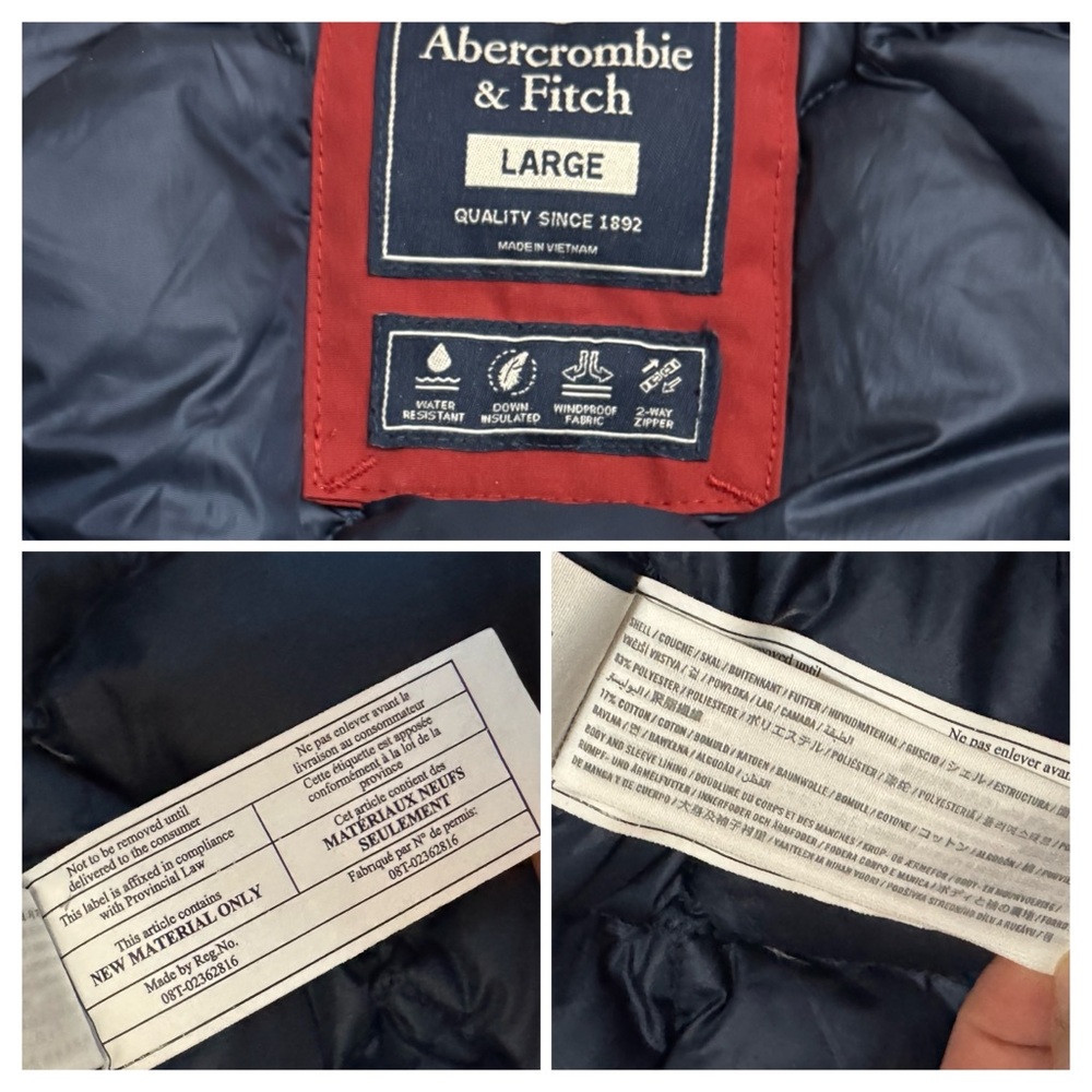 Abercrombie & Fitch Hooded Ultra Parker Down Jacket Coat
Mens Red Large - Picture 16 of 16
